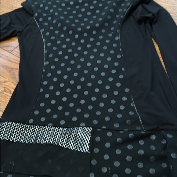 Dolcezza Black Polka Dot Long Sleeve Top - Picture 3 of 4